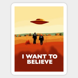 The X Files I want to believe poster FBI Sticker